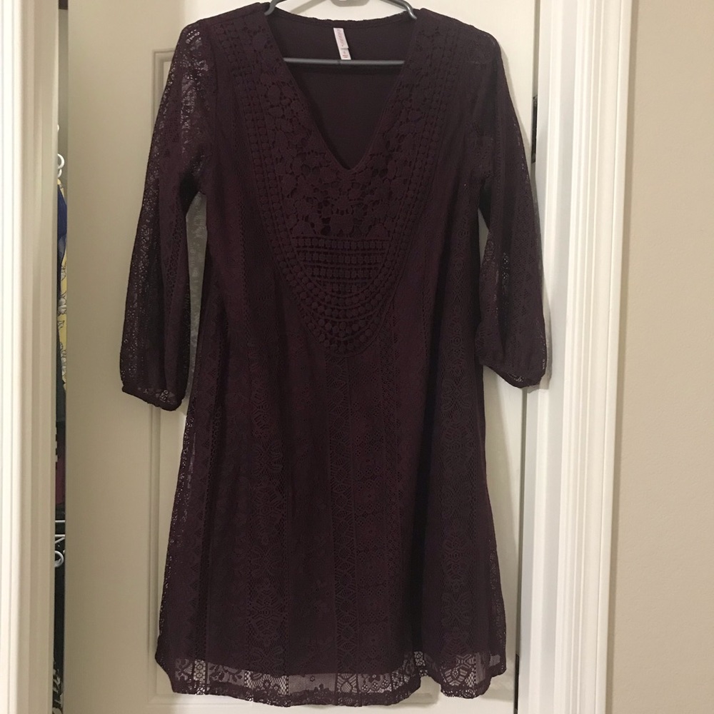 Lace Quarter Sleeve Dress